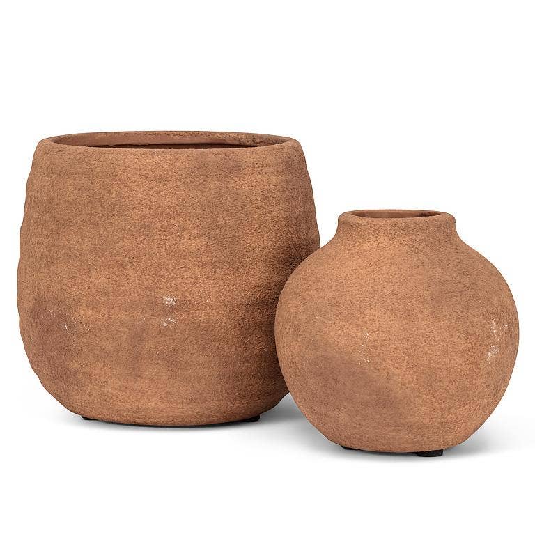 Coarse Texture Planter-5"H: Bronze