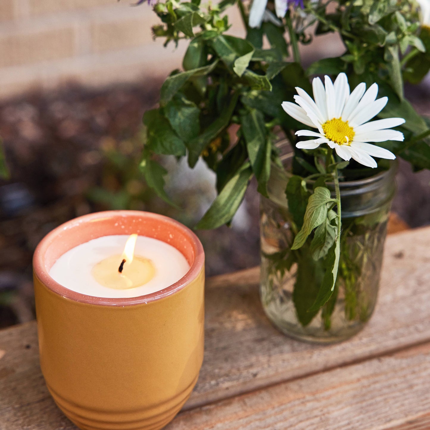 Garden Vibes Candle/Planter 2-in-1: Golden Moments - Sage