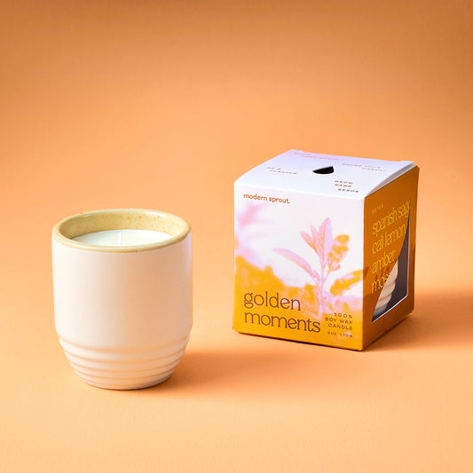 Garden Vibes Candle/Planter 2-in-1: Golden Moments - Sage