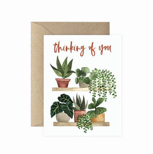 Thinking of You Plant Shelf Greeting Card | Sympathy Card