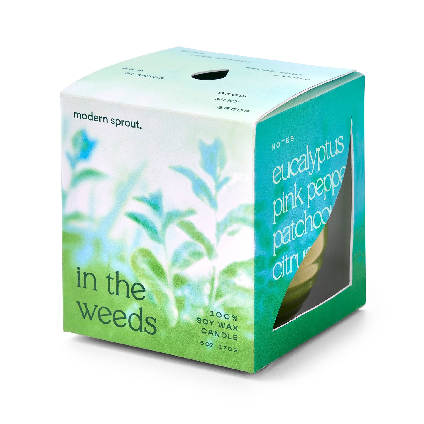 Garden Vibes Candle/Planter 2-in-1: Golden Moments - Sage