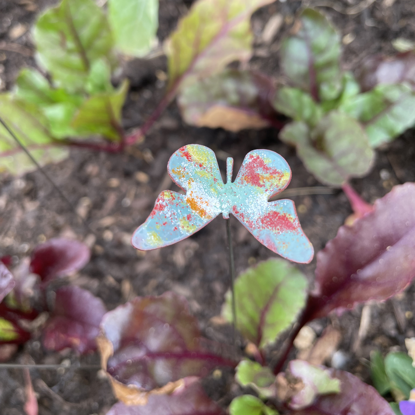 Small Copper Enamel Butterflies