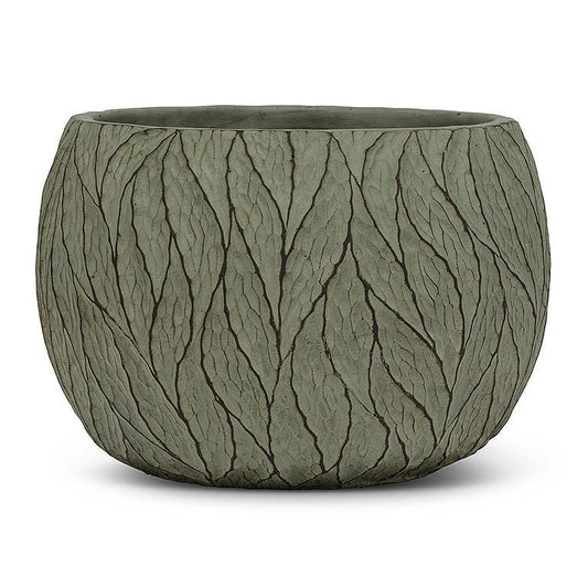 Lg Deep Leaf Planter-Sage-7.5"D
