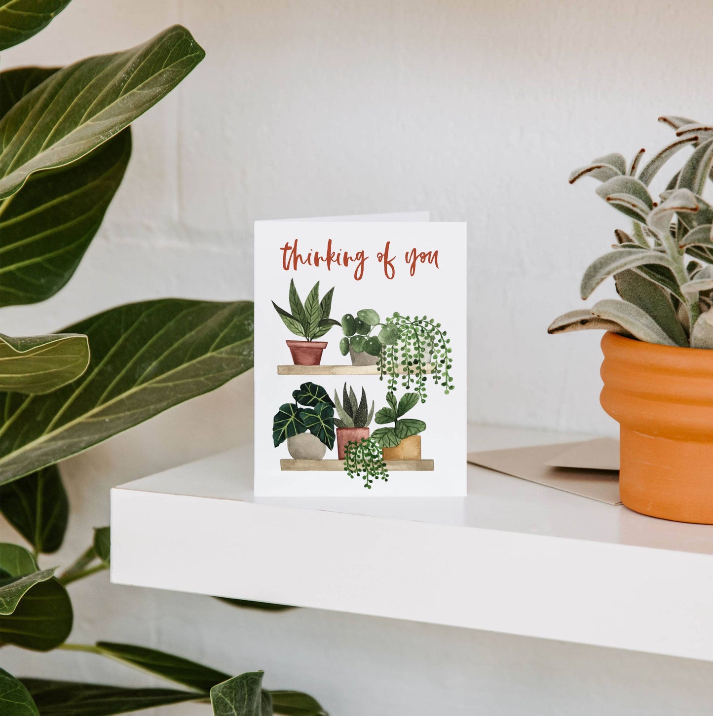 Thinking of You Plant Shelf Greeting Card | Sympathy Card