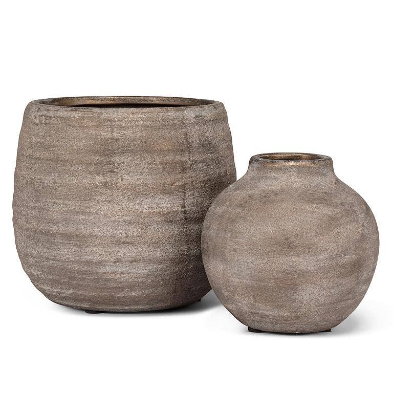 Coarse Texture Planter-5"H: Bronze
