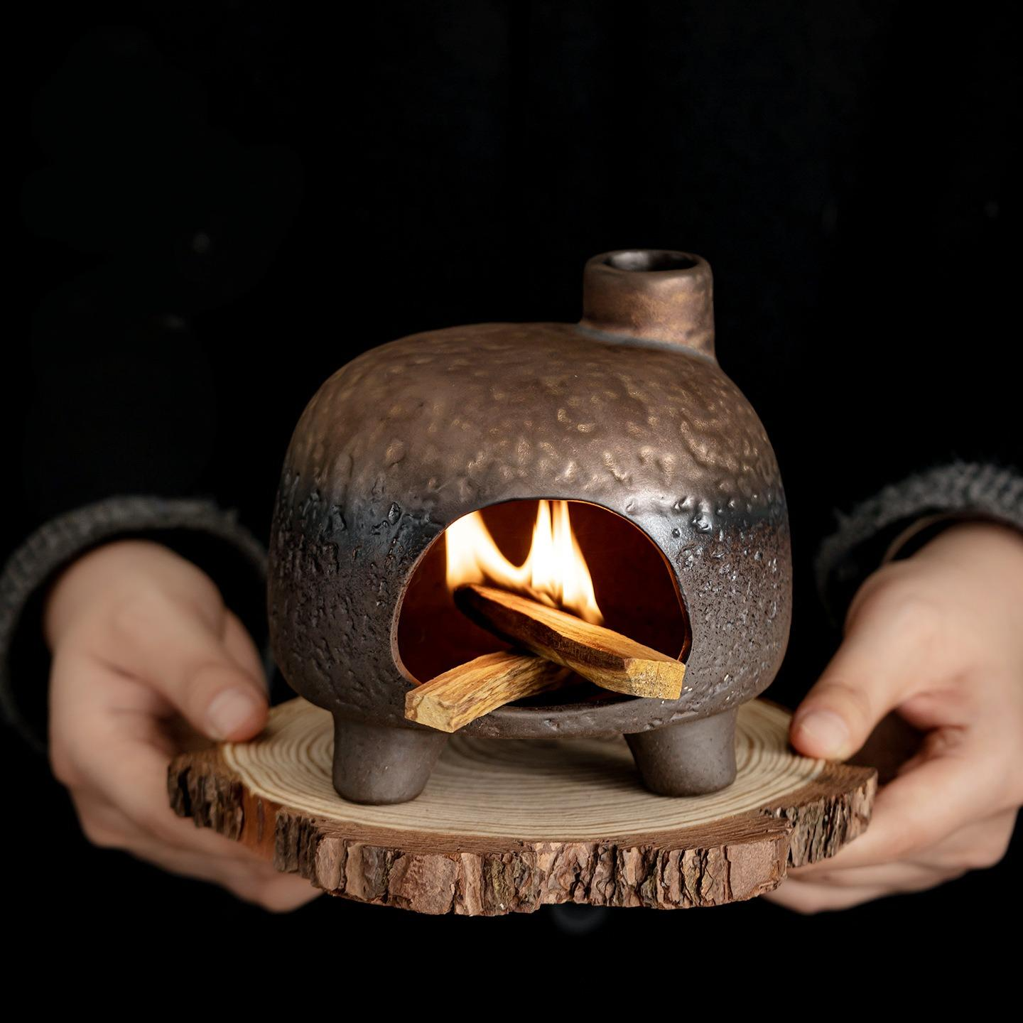 Little Golden House Fireplace: Golden Fireplace