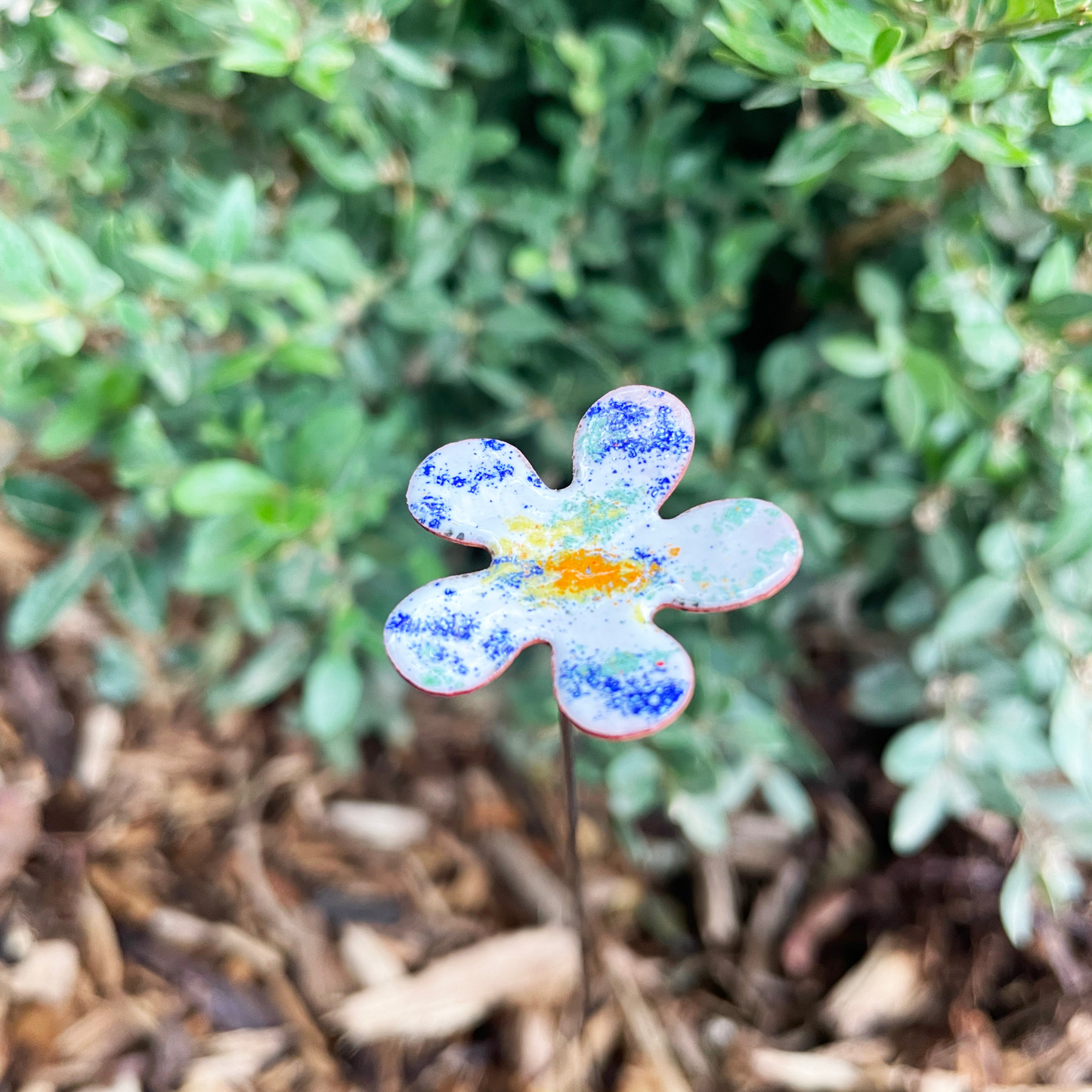 Small Copper Enamel Flowers