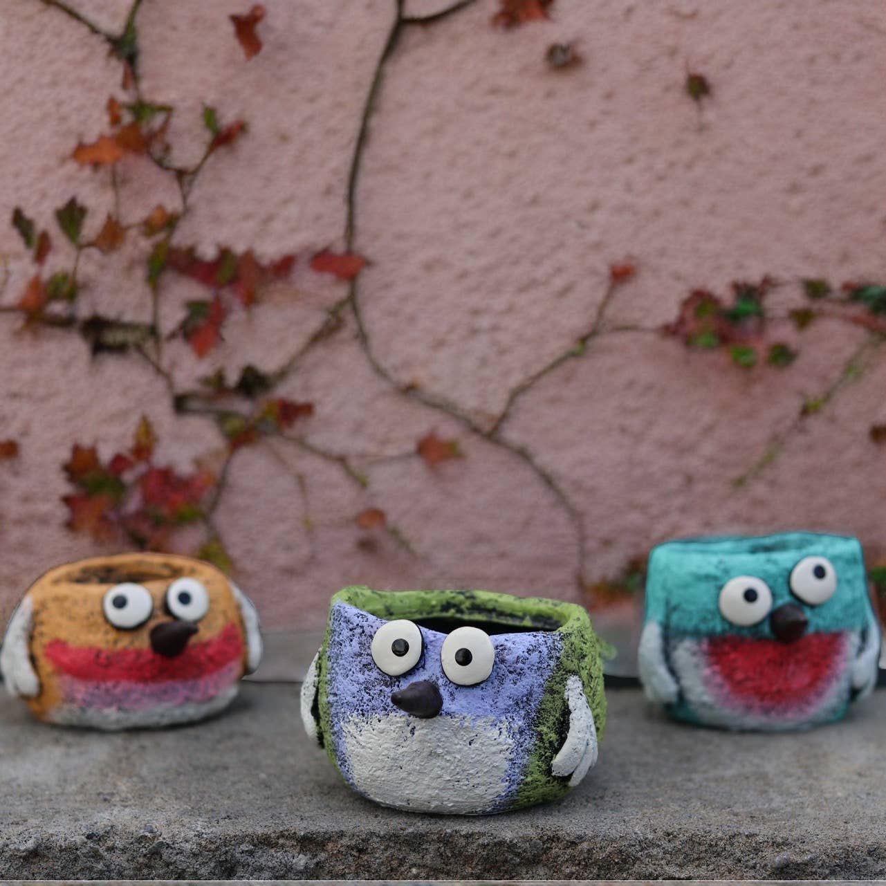 Beautiful Birds Blobhouse Planter