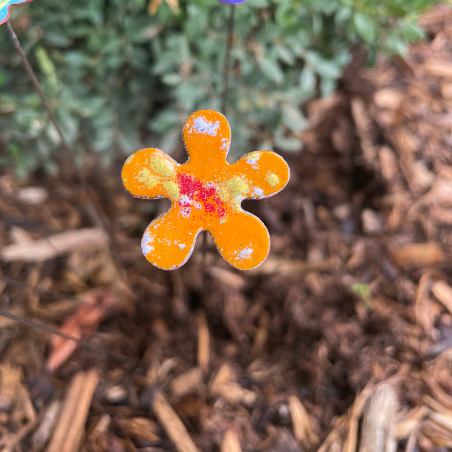 Small Copper Enamel Flowers