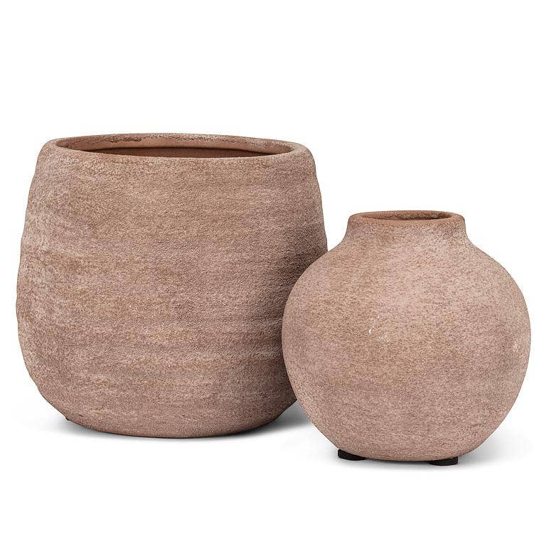 Coarse Texture Planter-5"H: Bronze