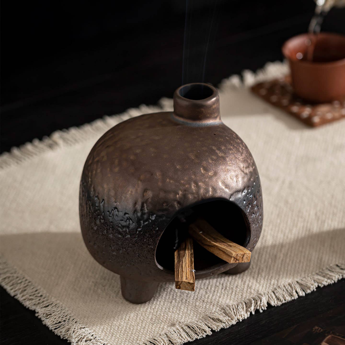 Little Golden House Fireplace: Golden Fireplace