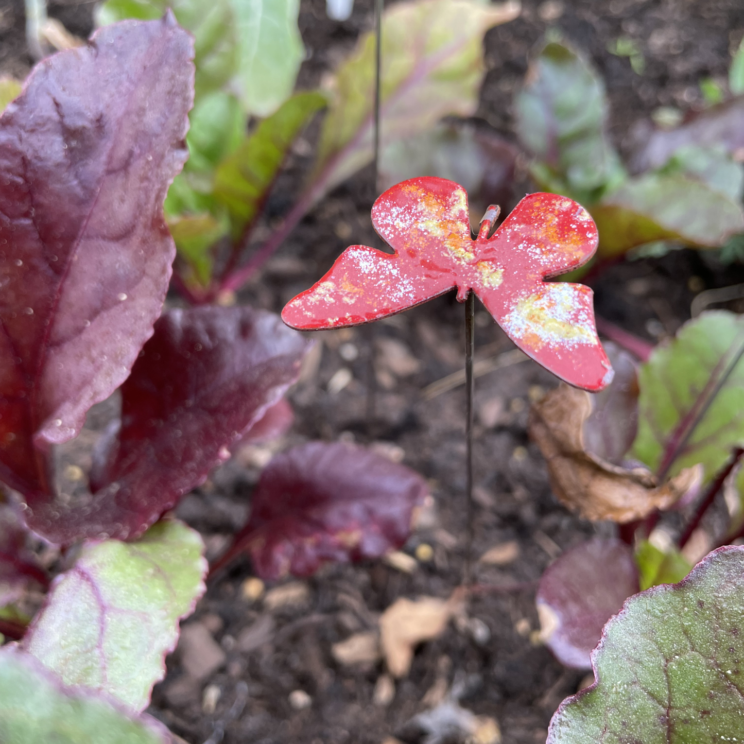 Small Copper Enamel Butterflies
