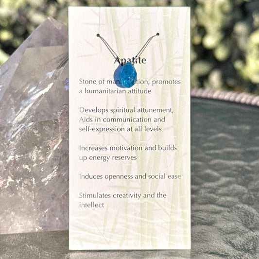 Apatite Drop Pendent Necklace