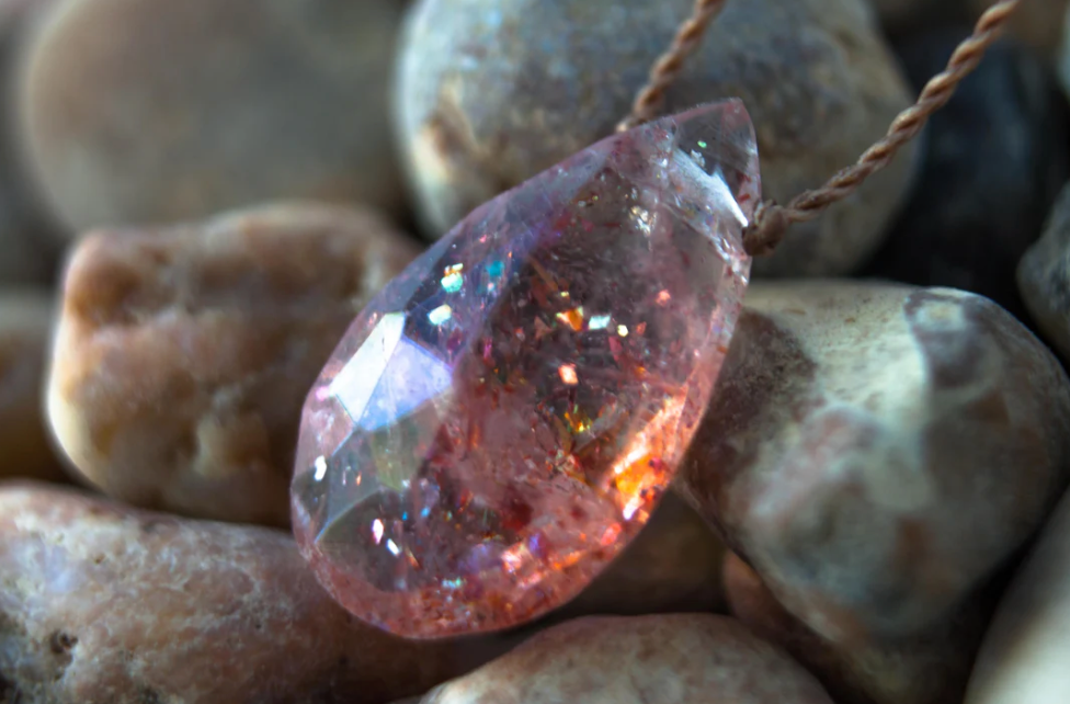 Sunstone Drop Pendent Necklace