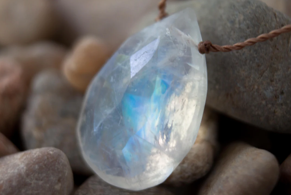 Moonstone Drop Pendent Necklace