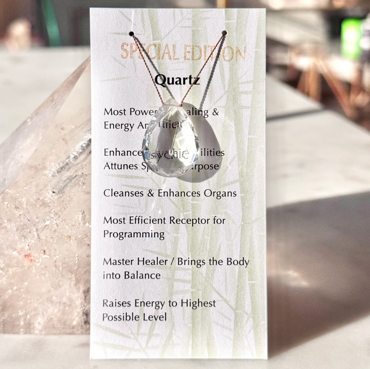 Quartz Drop Pendent Necklace