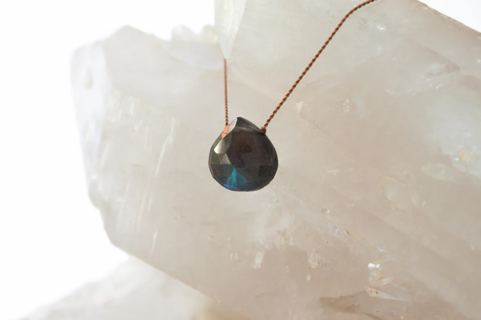Labradorite Drop Pendent Necklace