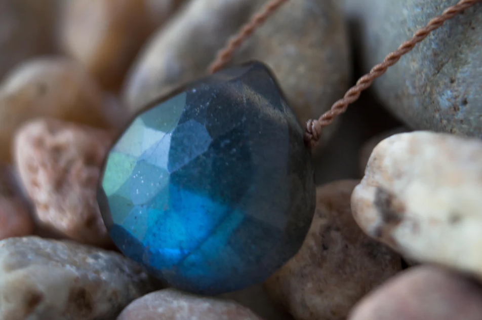 Labradorite Drop Pendent Necklace