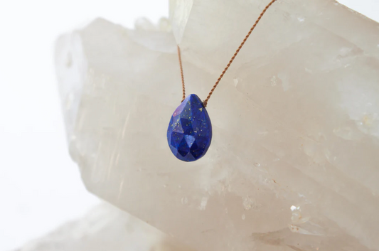 Lapis Lazuli Drop Pendent Necklace