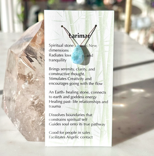 Larimar Drop Pendent Necklace