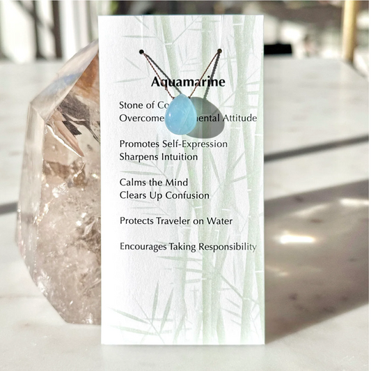 Aquamarine Drop Pendent Necklace