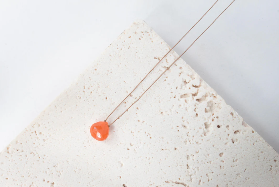 Carnelian Drop Pendent Necklace