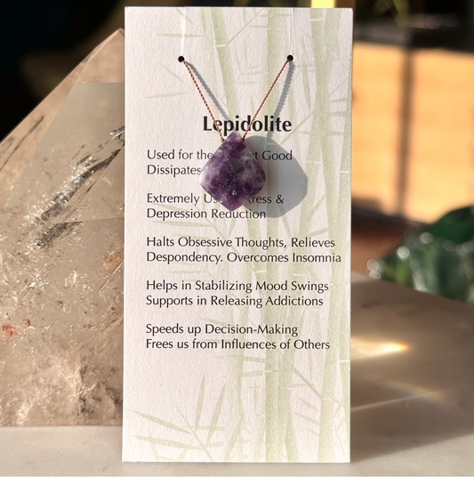 Lepidolite Drop Pendent Necklace