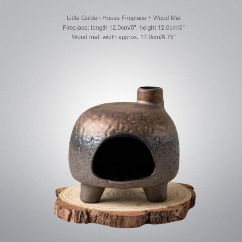 Little Golden House Fireplace: Golden Fireplace