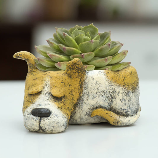 Luna Sleeping Dog Blobhouse Planter