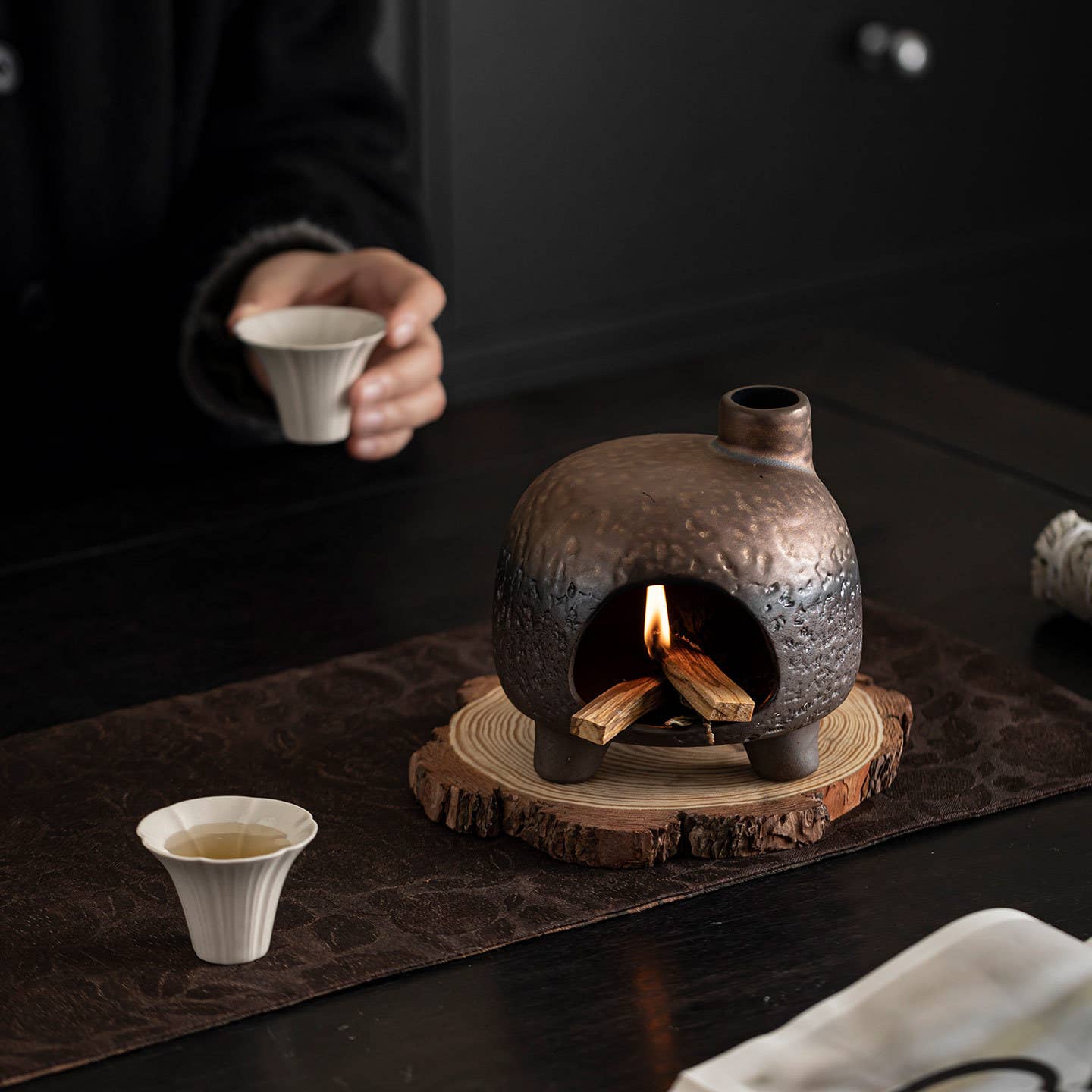 Little Golden House Fireplace: Golden Fireplace